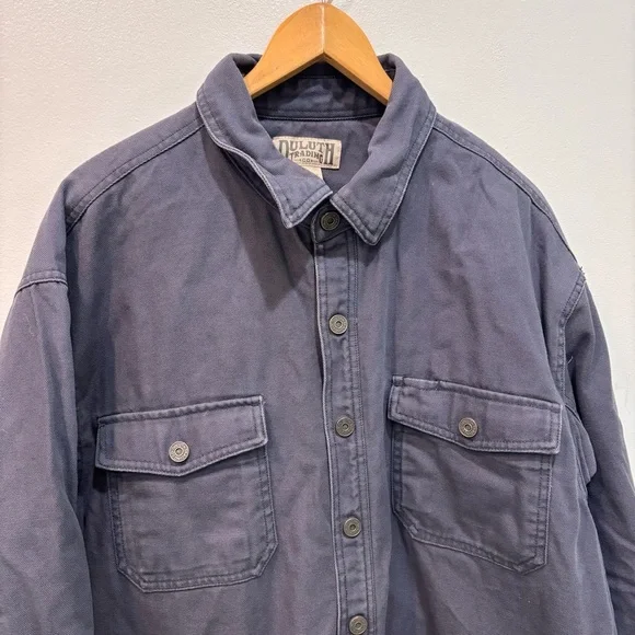 Duluth Trading Fleece Lined Canvas Workwear Jacket Heavy Men’s Size XL-Tall - Picture 2 of 11